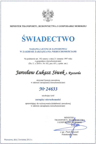 Licenzja zawodowa>